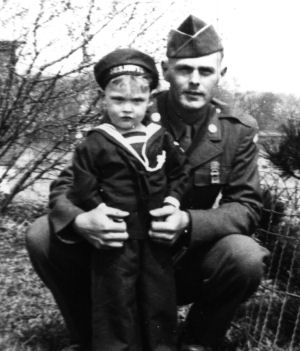 My dad and David during WW II